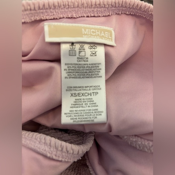 Michael Michael Kors Women’s Lavender Strapless Seersucker Bikini Size XS - Picture 3 of 3
